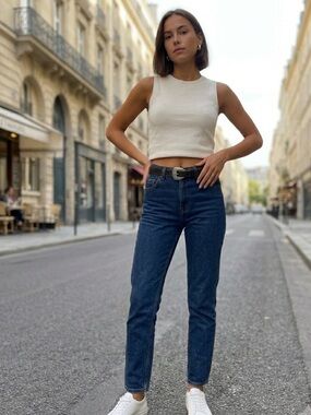 NY&CO Genuine Leather Skinny Belt